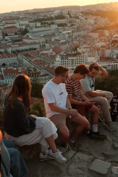 Friends at dusk